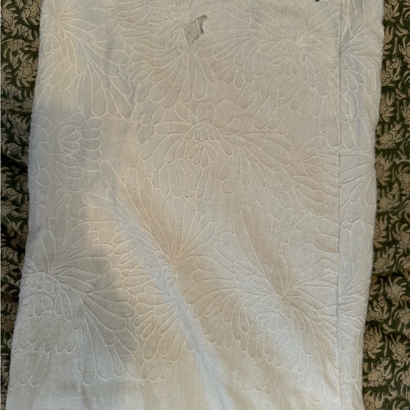 Zara Home Linen EMBROIDERED PANTS WITH CUTWORK - Picture 3 of 4